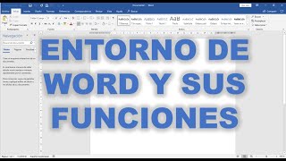 PARTES DE WORD FUNCIONES BÁSICAS DE SU ENTORNO [upl. by Euqinmod]