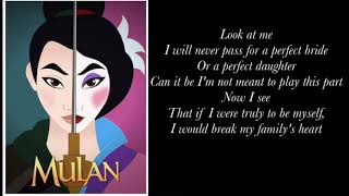 Mulan  reflection lyrics [upl. by Ainej]