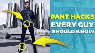 5 PANT HACKS EVERY GUY SHOULD KNOW  Mens Fashion Hacks  Alex Costa [upl. by Awjan812]