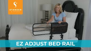 Stander EZ Adjust Bed Rail  Adult Safety Railing for Seniors with Swingdown Rail [upl. by Barbabra]