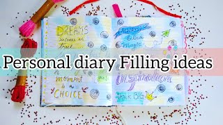 How to fill a Diary  Beautiful Diary decoration ideas [upl. by Morissa]