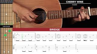 Cherry Wine Guitar Cover Hozier 🎸Tabs  Chords [upl. by Annahvas]