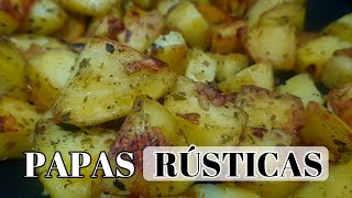 PAPAS SALTEADAS con ajo y orégano 🍟 FÁCIL [upl. by Kylila]