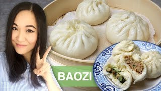 REZEPT Baozi  gedämpfte gefüllte asiatische Teigtaschen  Dim Sum  original chinesisch [upl. by Davidoff568]