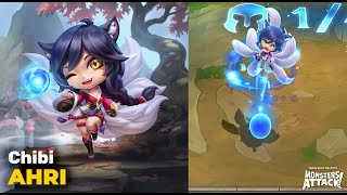 Chibi Ahri  All Animations  TFT MONSTERS ATTACK [upl. by Anoli590]