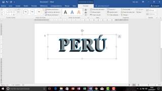 COMO HACER LETRAS 3D EN WORD 2016 [upl. by Rosamond]