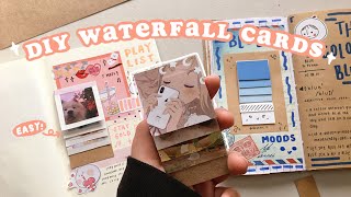 how to make waterfall cards 🌸 an EASY diy tutorial  super aesthetic ✨ [upl. by Aicilyt]