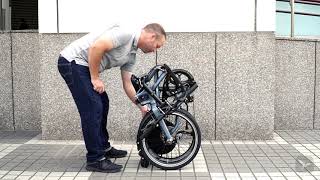 How to fold and roll the Tern BYB ultracompact folding bike [upl. by Till587]