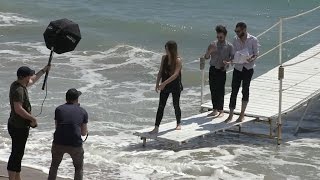 French model Thylane Blondeau Photshoot on a beach in Cannes [upl. by Stimson]