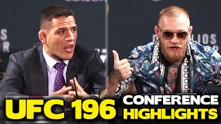 Conor McGregors BRUTAL Verbal Assault on Rafael Dos Anjos Highlights  UFC 196 [upl. by Perceval]