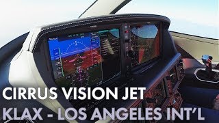 Cirrus Vision Jet  300 Mile Straight In Final  Los Angeles International Airport [upl. by Notxam991]