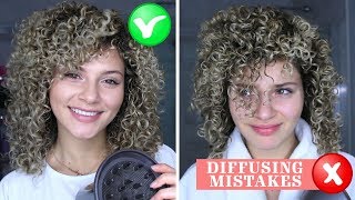 4 CURLY HAIR DIFFUSING MISTAKES THAT EVERYONE MAKES  HOW TO FIX THEM [upl. by Lisetta]