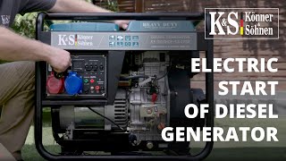 Electric start of diesel generator [upl. by Jobina858]