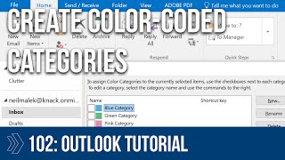 Creating and Using Outlook Categories [upl. by Loella]