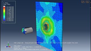 Abaqus Explicit  impact bullet [upl. by Odrick]