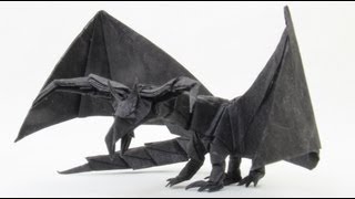 How to make an Origami Darkness Dragon 20 Tadashi Mori [upl. by Akeme261]