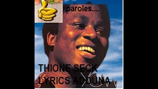 THIONE SECK LYRICS ADOUNA [upl. by Younger]