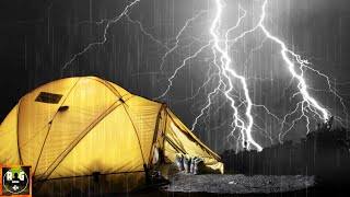 Rain on Tent and Thunderstorm Sounds with Heavy Thunder Rumble and Lightning for Sleeping Relaxing [upl. by Mini655]