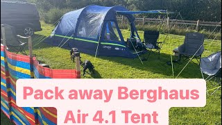 Packing away my Berghaus 41 Air Tent  Dean Forest Gardening [upl. by Aniretak194]