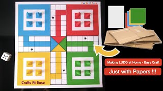 How to Make Ludo Game at Home  DIY  Easy Step by Step Guide  Board Tokens Dice  Crafts At Ease [upl. by Talley]