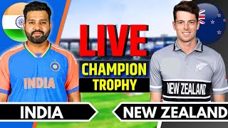 India vs New Zealand Match 12  Live Cricket Match Today  IND vs NZ  Champions Trophy Last 40 Ov [upl. by Ahsitul]