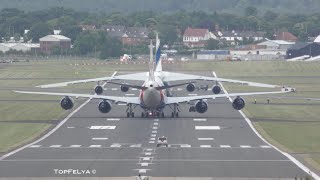 Boeing 7478 vs Antonov An124 Farnborough airshow [upl. by Yerac]