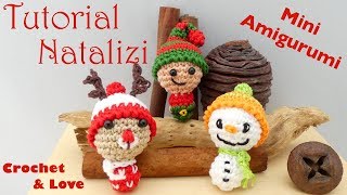 Tutorial pupazzi natalizi ad uncinetto  mini amigurumi crochet [upl. by Fante711]