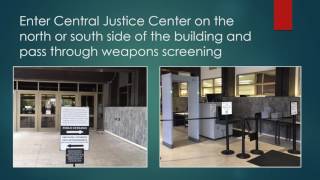 Central Justice Center Finding Validated Parking and Jury Assembly [upl. by Carrew]