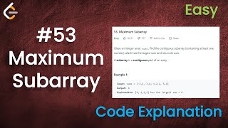 Maximum Subarray solution using Divide amp Conquer  Greedy  Kadane [upl. by Hamfurd883]