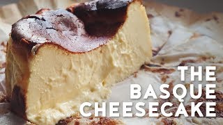 Basque Burnt Cheesecake Recipe  Creamy and gooey easy cheesecake [upl. by Nuaj]