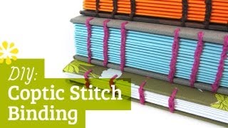 DIY Coptic Stitch Bookbinding Tutorial  Sea Lemon [upl. by Hoashis]