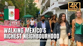 🇲🇽 Mexico City Walking Tour  Polanco Mexico City Luxury Neighbourhood 4K HDR  60fps [upl. by Ecerahc]