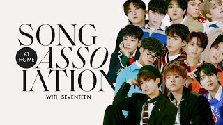 SEVENTEEN Sings Ed Sheeran Kelly Clarkson and quotLeft amp Rightquot in a Game of Song Association  ELLE [upl. by Bushore205]