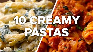 10 Creamy amp Satisfying Pasta Dishes [upl. by Annayd865]