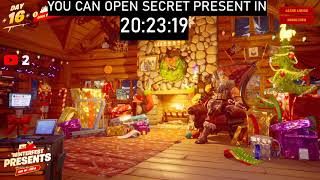 FORTNITE SECRET PRESENT  WINTERFEST DAY 16 LIVE [upl. by Sirtaeb]