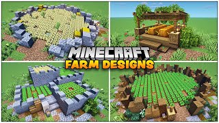 8 Quick and Easy Minecraft Farm Designs [upl. by Emalee]