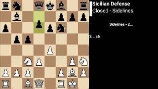 Sicilian Defense Closed  Sidelines [upl. by Nnel]