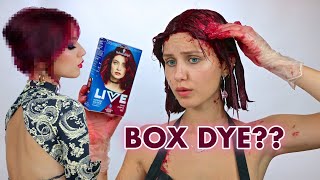 Dyeing my hair Burgundy with BOX DYE [upl. by Arimak]