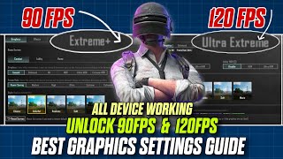 😎 All Device Working 90Fps amp 120Fps In BGMI Best Graphics Settings Guide  How To Enable 90120Fps [upl. by Penelope]