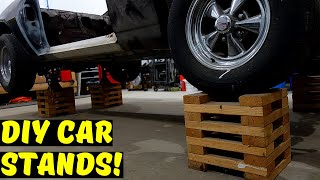 DIY Wooden Car Stands Wheel Cribs [upl. by Crawford182]