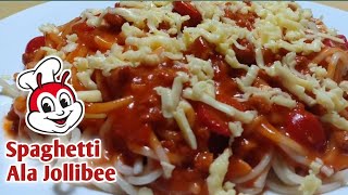 SPAGHETTI ALA JOLLIBEE  LASANG JOLLIBEE SPAGHETTI [upl. by Furlong]