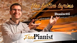 Una furtiva lagrima  KARAOKE  PIANO ACCOMPANIMENT  L elisir damore  Donizetti [upl. by Ataga476]