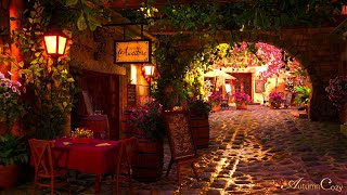 COZY ITALIAN RESTAURANT PATIO AMBIENCE Music from Another Room Peaceful Chatter Relaxing Nature [upl. by Boy288]