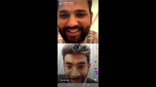 Rohit Sharma and Jasprit Bumrah  Instagram LIVE  Full video  Mumbai Indians [upl. by Oicaroh]