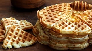 Homemade Waffles Recipe [upl. by Enneyehs460]