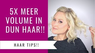 5 DUN HAAR TIPS VOOR MEER VOLUME  Dazzling Beauty [upl. by Pinkham223]