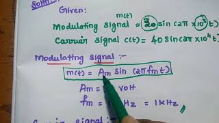 Amplitude Modulation  Important Problems solved [upl. by Moffitt]