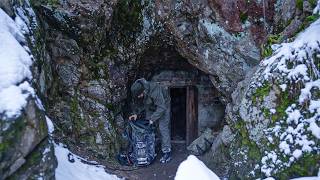 Trapped in a Blizzard Mysterious Cave Shelter Saves My Life [upl. by Arual848]