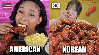 AMERICAN VS KOREAN MUKBANGERS [upl. by Brenza]