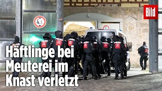 Gefängnismeuterei Polizei stürmt Knast in Thüringen  JVA Untermaßfeld [upl. by Inman107]